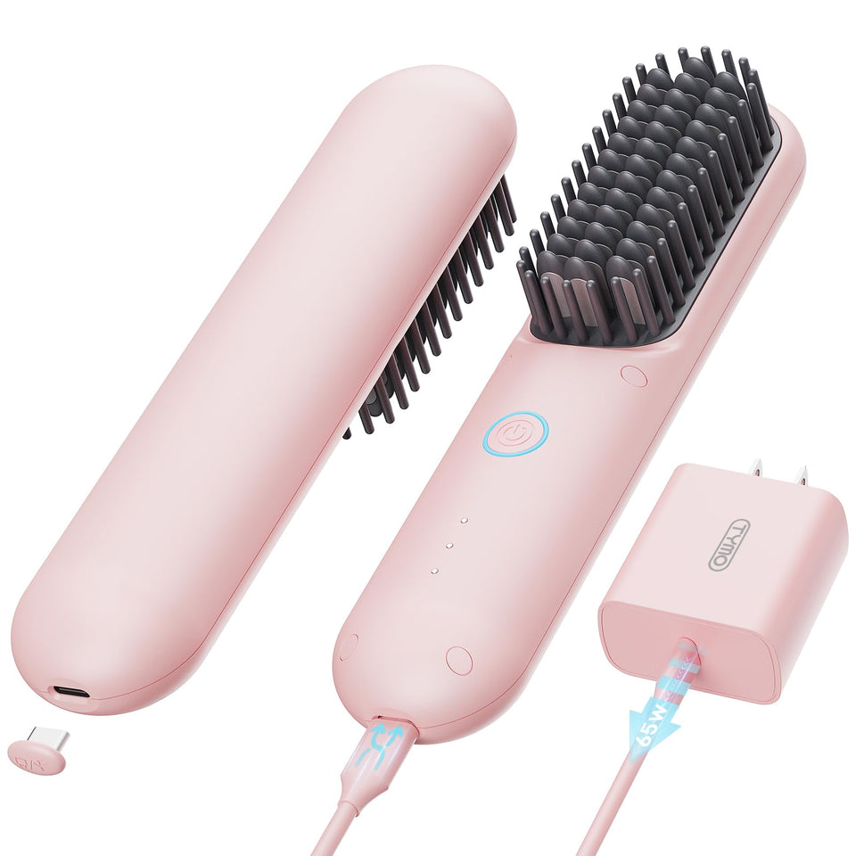 TYMO Porta PRO cordless brush in hand for quick styling
