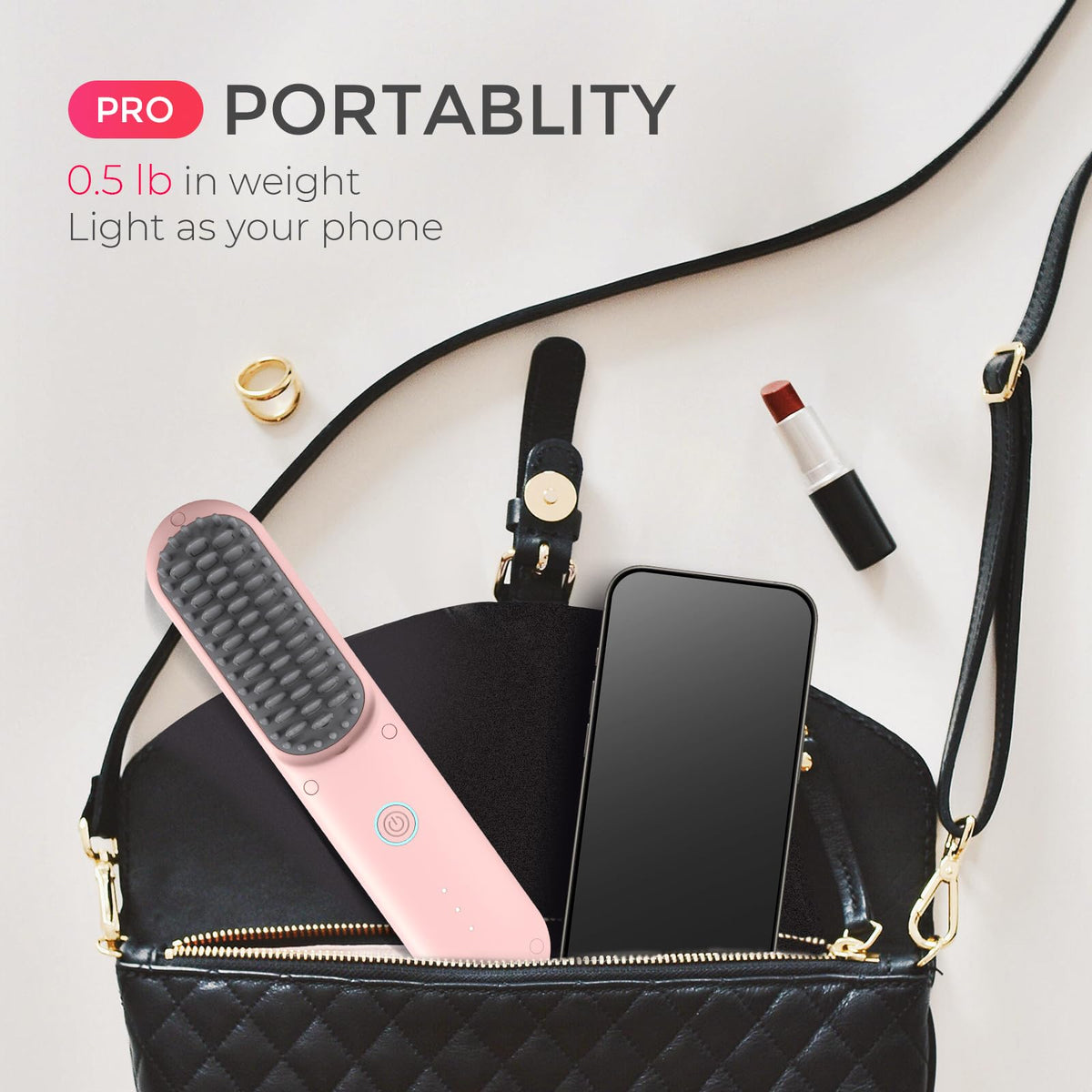 TYMO Porta PRO fast charger powering styling session