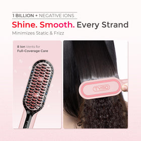 TYMO T-GLOSS ceramic bristles glide smoothly, reducing snags.