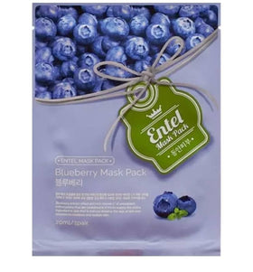 Typology premium Korean BlueBerry sheet masque for hydration and refreshment.