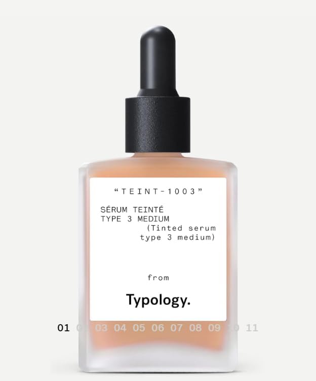 Typology tinted serum application with brush for even coverage