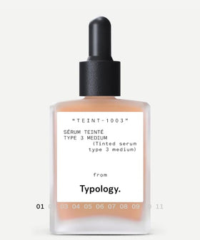 Typology tinted serum application with brush for even coverage