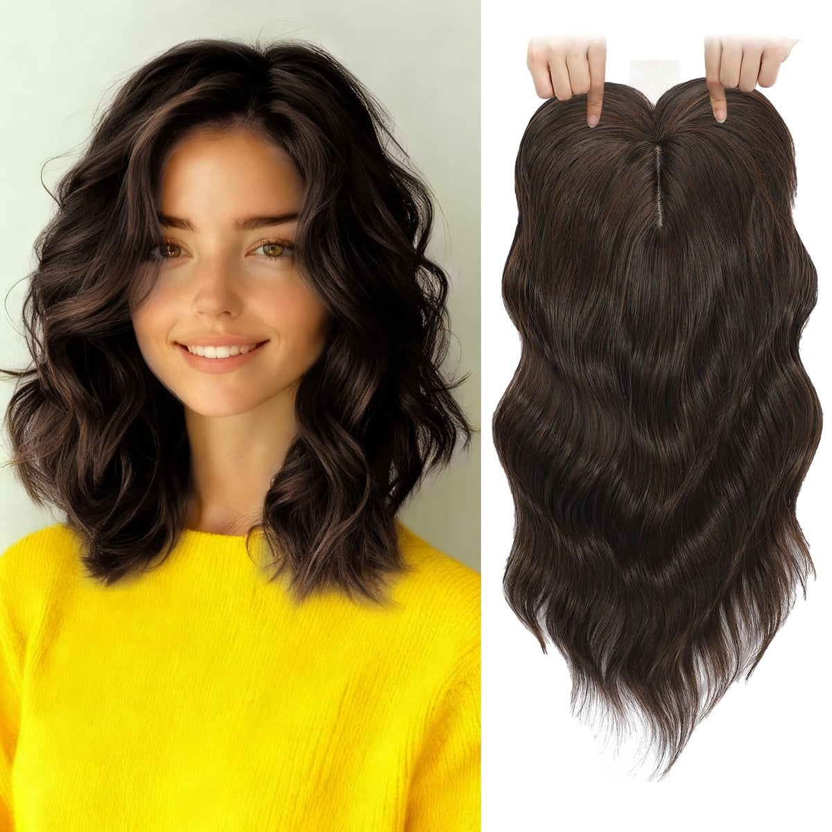 TYQ hair toppers clip-in bangs deliver instant volume and natural coverage for thinning hair.