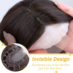 TYQ hair toppers curly-wavy texture blends with natural hair for a soft, realistic look.