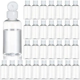 Tzirci 100-pack travel bottles with flip caps for quick dispensing on trips