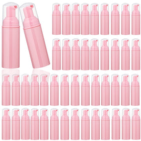 Tzirci 2oz pink foam pump bottles pack for travel and samples.