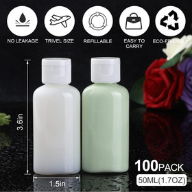 Tzirci clear 50ml bottles help identify contents at a glance
