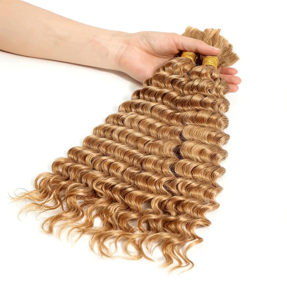 TzreisXu deep wave bulk hair, natural movement and shine.