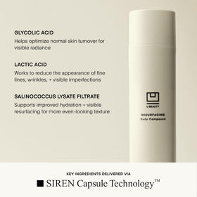 Application massage moment with U Beauty serum for soft, supple skin.