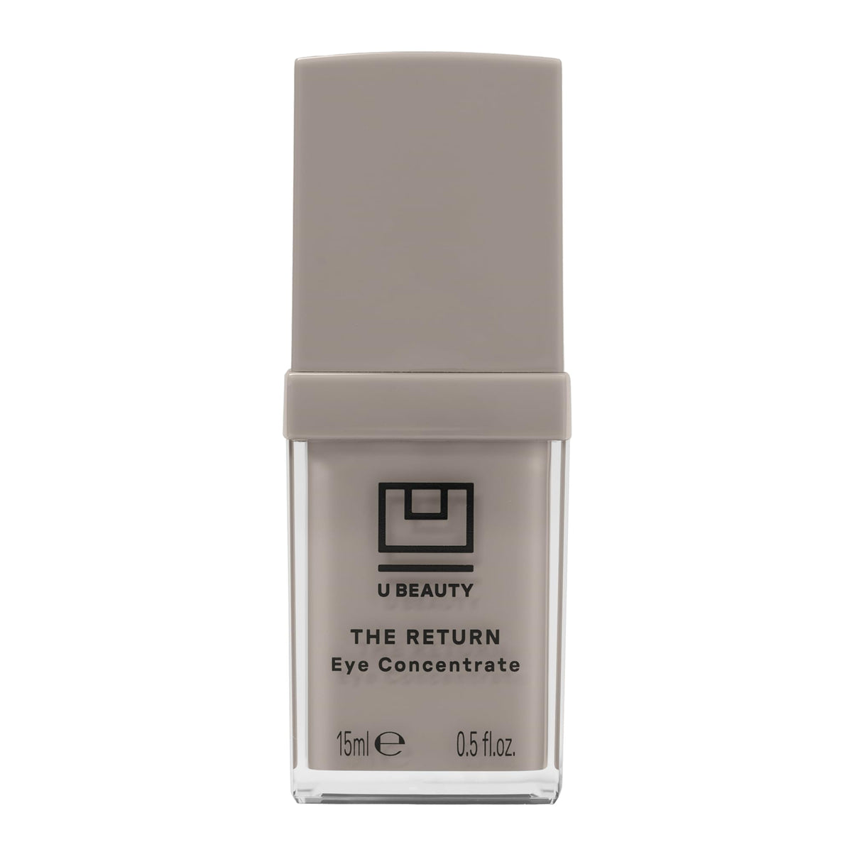 U Beauty The RETURN Eye Concentrate packaging showcases premium skincare for daily eye care.