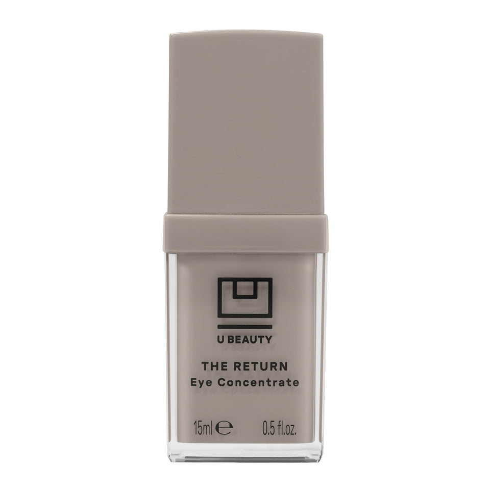 U Beauty The RETURN Eye Concentrate packaging showcases premium skincare for daily eye care.