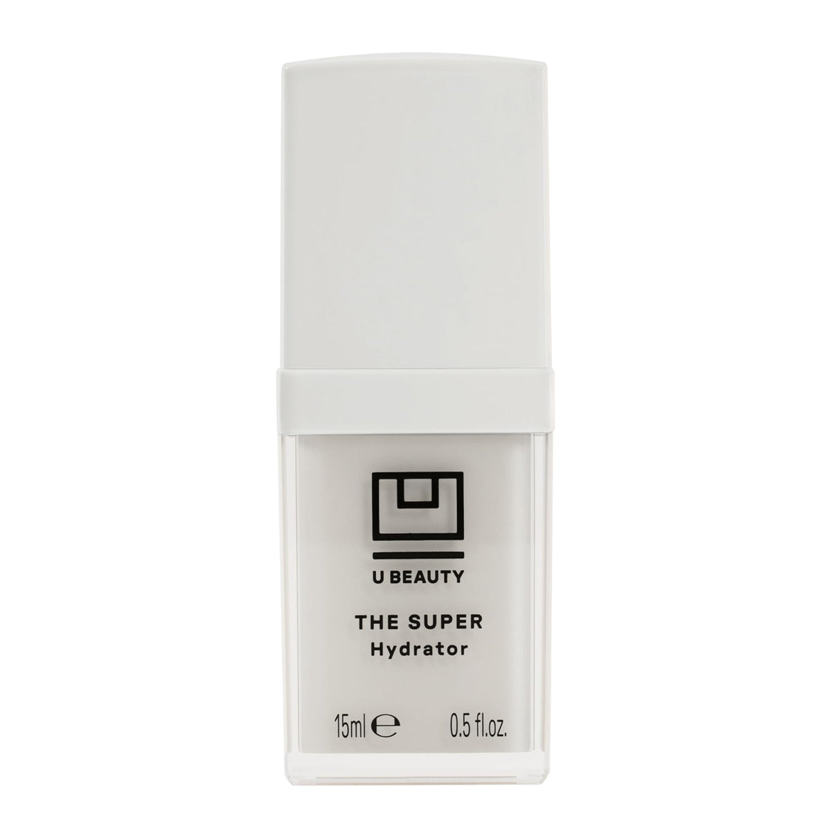 U Beauty The SUPER Hydrator bottle closeup highlighting premium hydration up to 48 hours