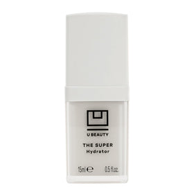 U Beauty The SUPER Hydrator bottle closeup highlighting premium hydration up to 48 hours