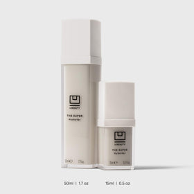 U Beauty The SUPER Hydrator applied on skin for a dewy, refreshed look