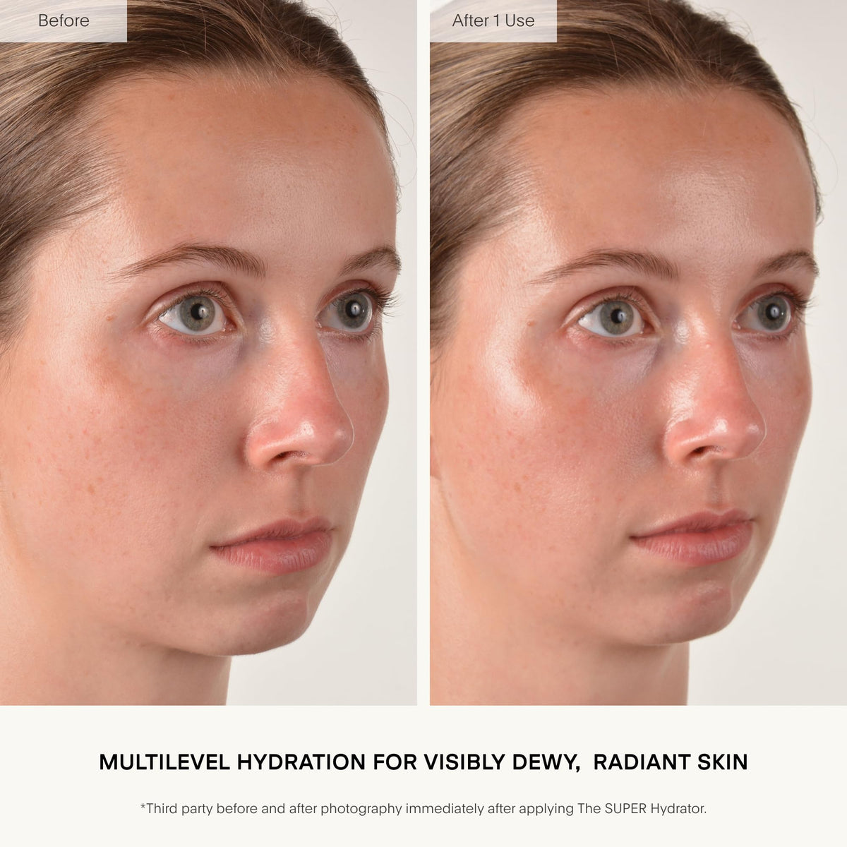 U Beauty The SUPER Hydrator texture application shows creamy formula for smooth skin