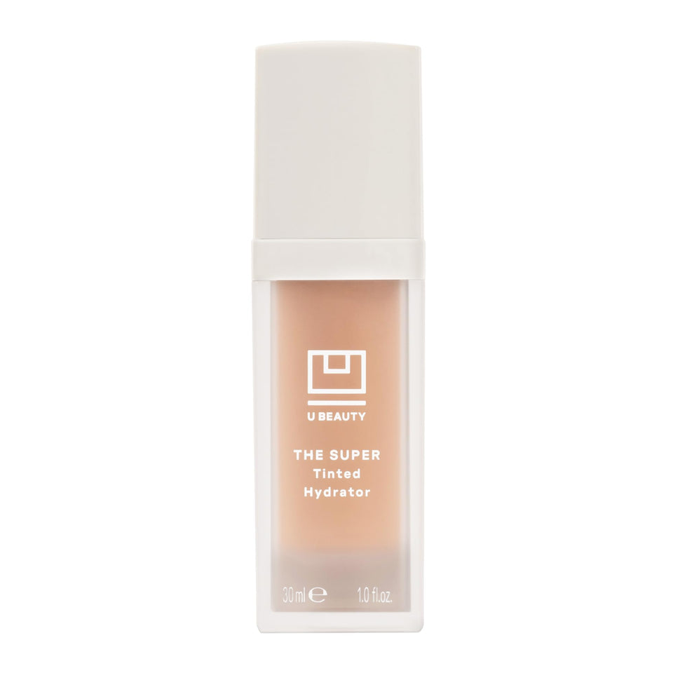 U Beauty The Super Tinted Hydrator bottle offers glow-ready hydration for daily use.