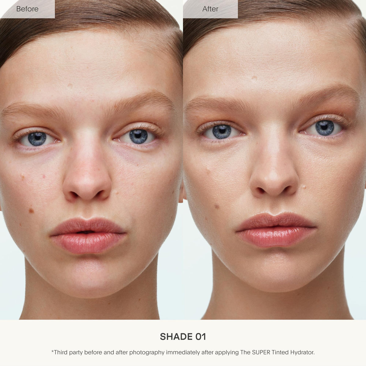 U Beauty The Super Tinted Hydrator closeup shows texture and glow
