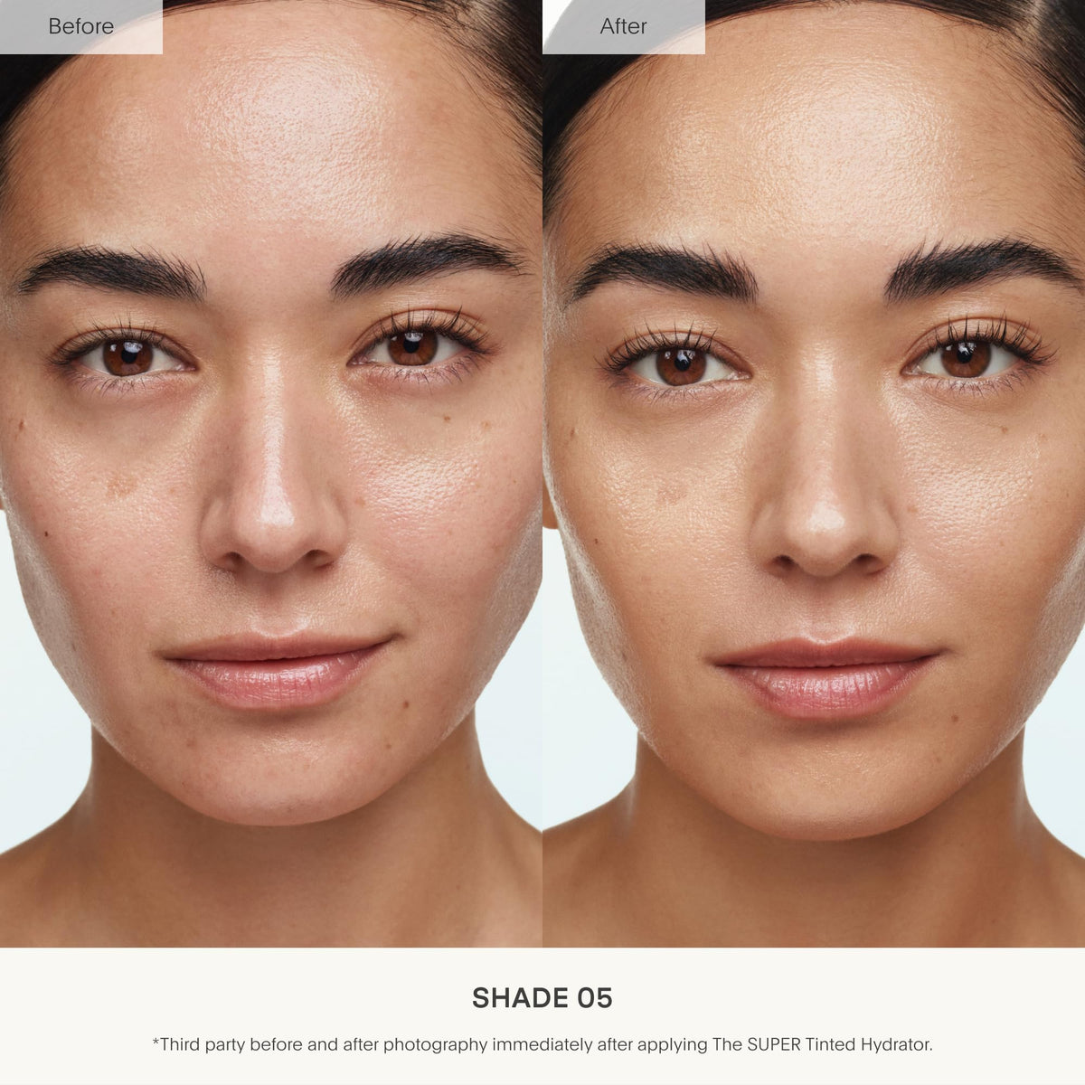 U Beauty Super Tinted Hydrator closeup glow reveals luminous, even skin
