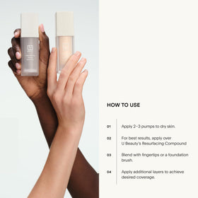 U Beauty The Super Tinted Hydrator long-wearing hydration maintains refreshed skin all day.