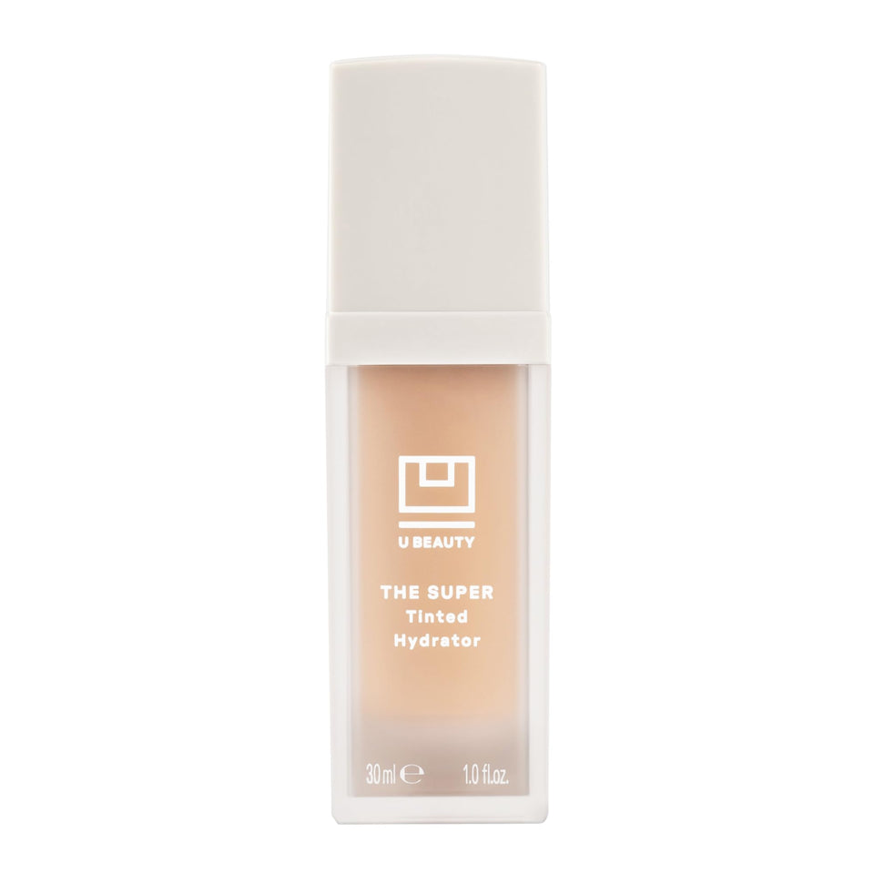 U Beauty The Super Tinted Hydrator packaging showcases a sleek, easy-to-use bottle.