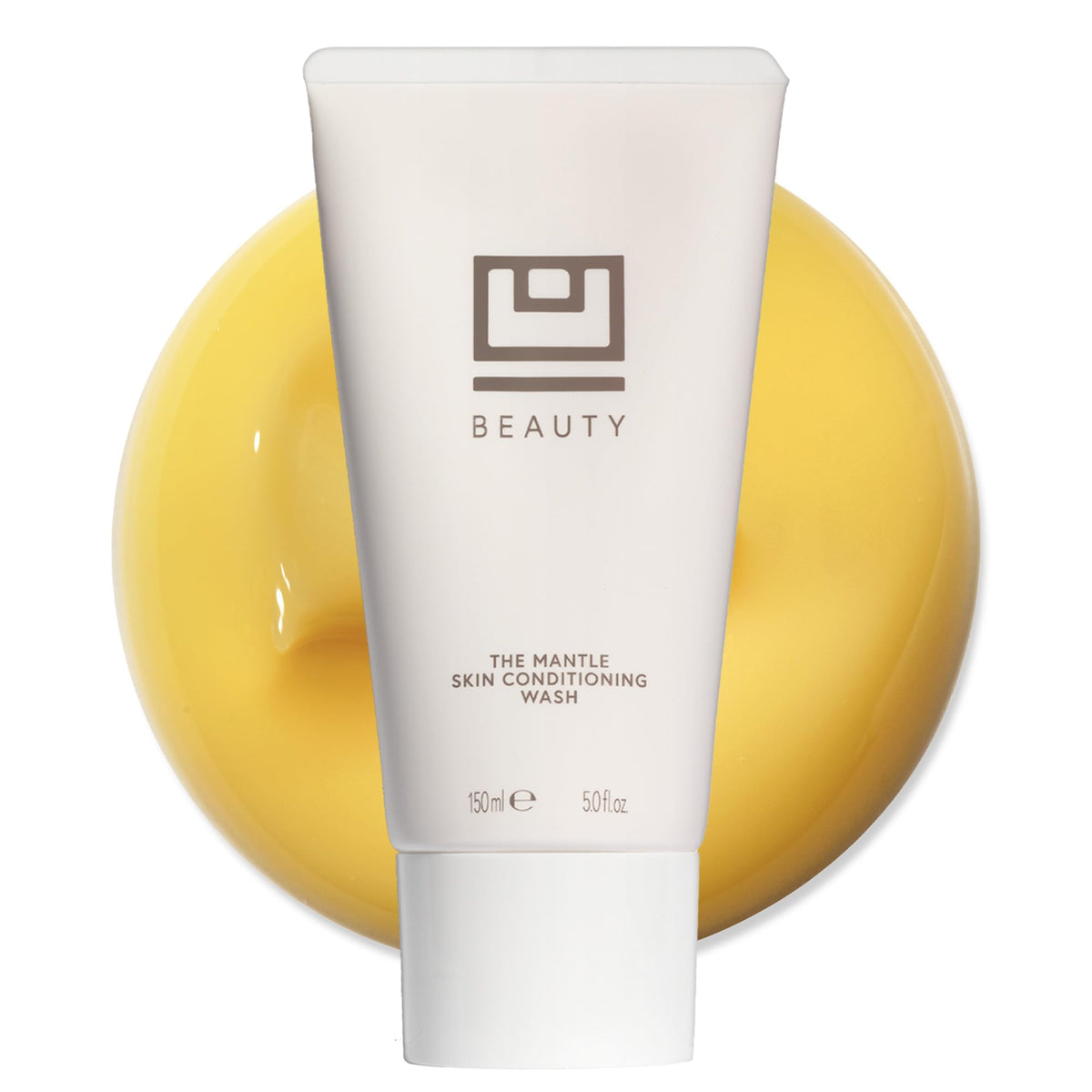 U Beauty The MANTLE bottle front highlighting a hydrating cleanser for daily use