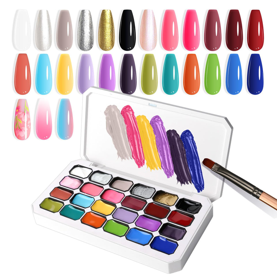 U-Shinein PAT painting gel swatches for vibrant gradients