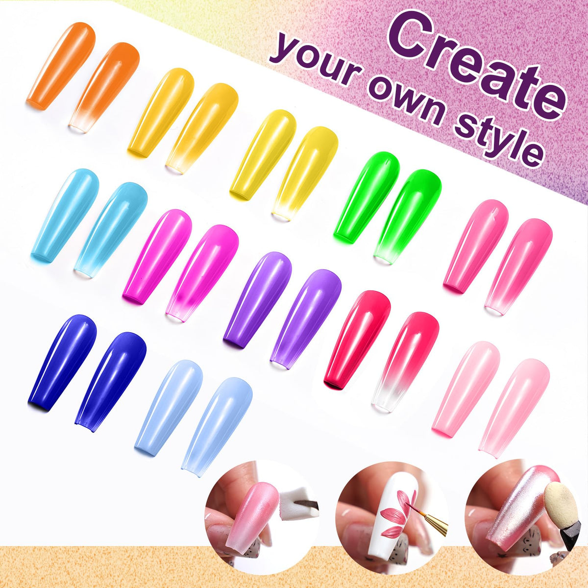 U-Shinein 6-in-1 palette supports multiple nail art styles.
