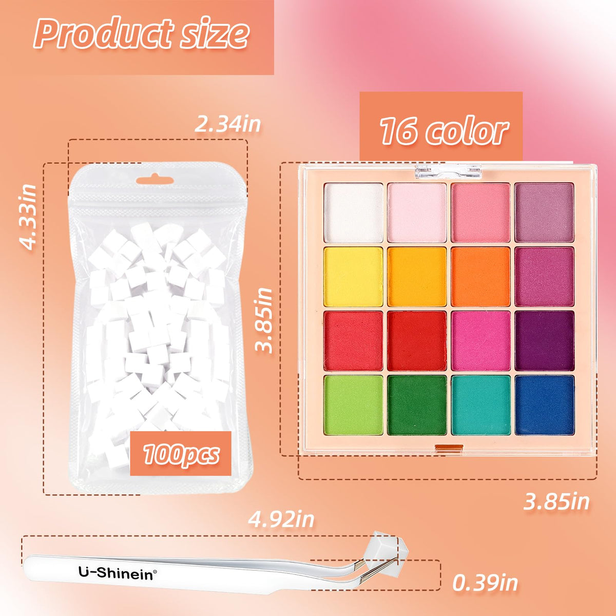 U-Shinein fine pigment powder texture for silky blending