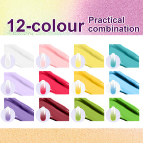 U-Shinein gel used for gradient nail art and multi-use painting.