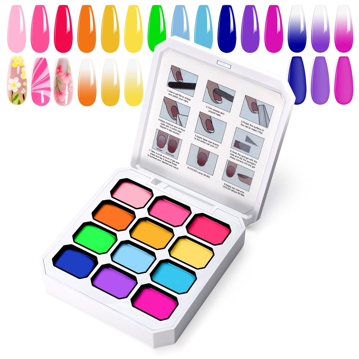 U-Shinein gradient painting gel close-up showing rich color payoff for flawless nails.