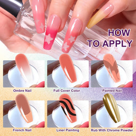 U-Shinein nail sponge blocks set for smooth pigment transfer