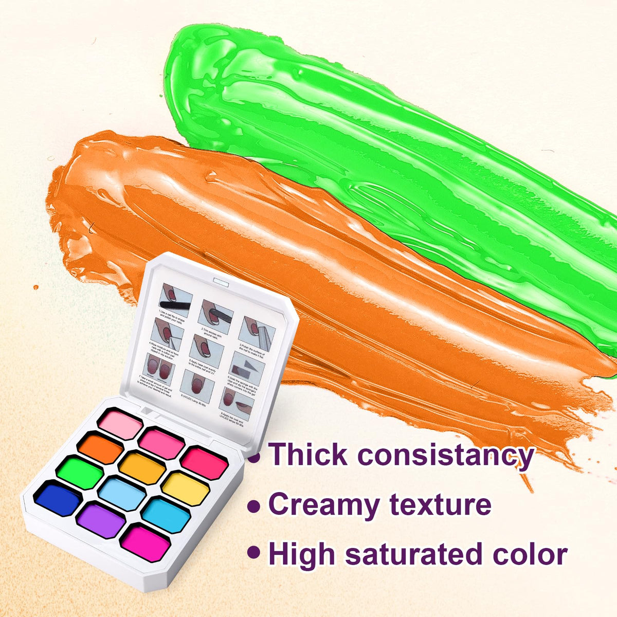 U-Shinein no-wipe formula reduces mess for quick, clean nail art sessions.