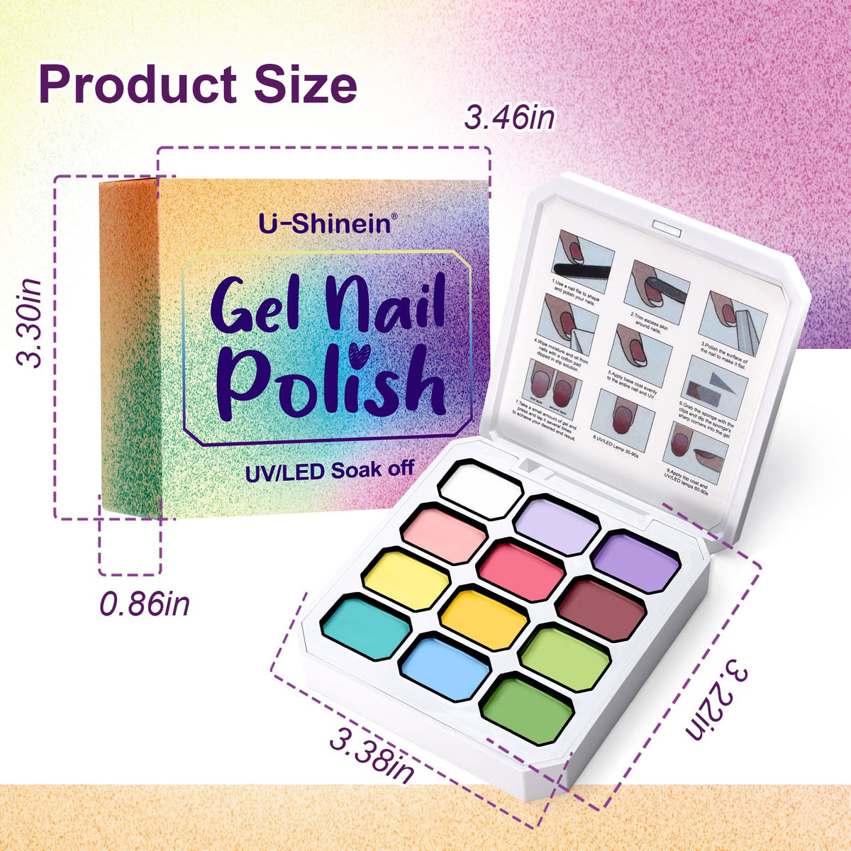 Protective sticker on U-Shinein bottle helps keep gel fresh.