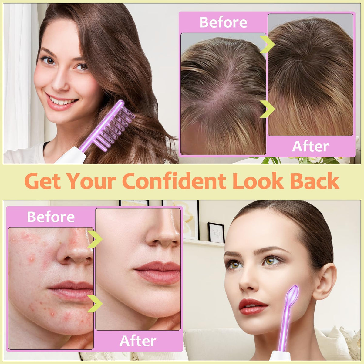 Uaike indirect method for gentle, non contact treatment at home