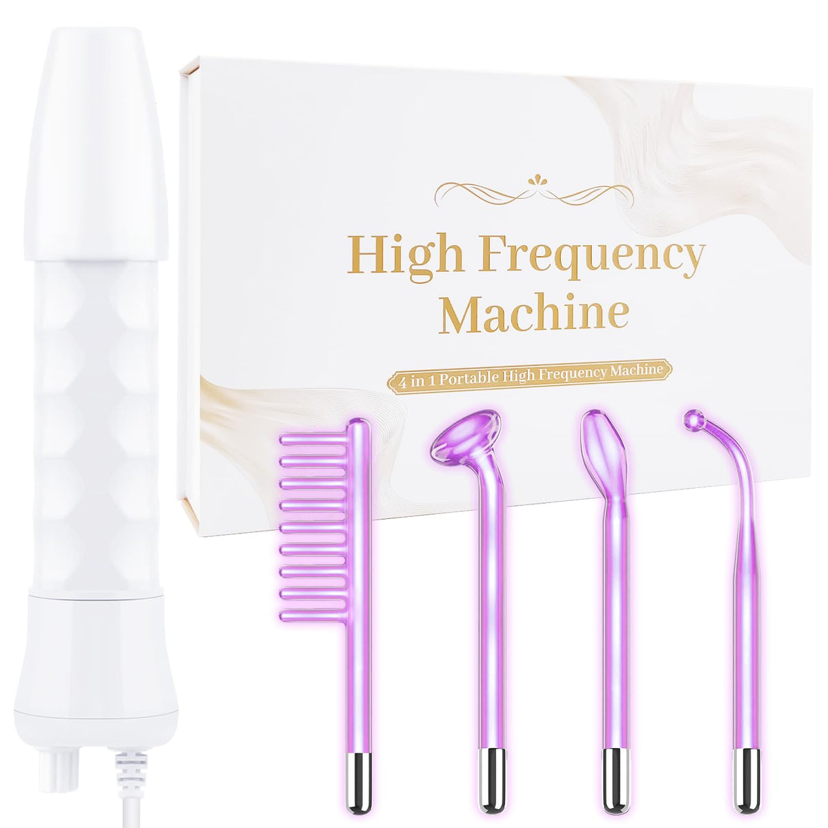 Uaike high frequency wand with mushroom tube for targeted facial treatment