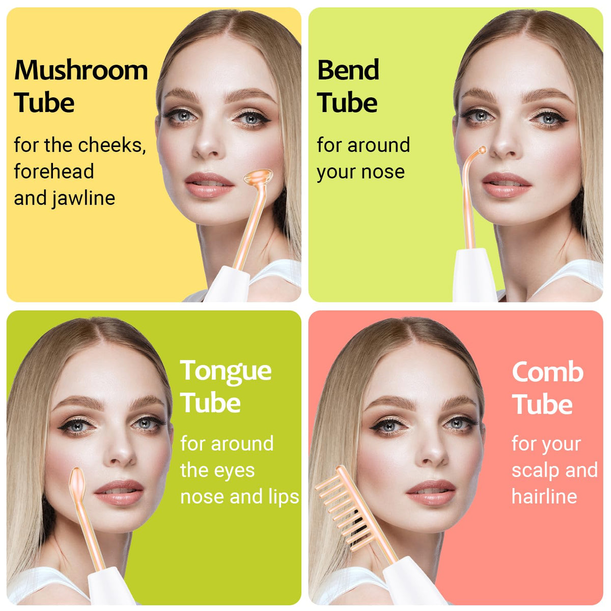 Uaike glass mushroom tube designed for gentle soothing applications.