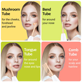 Uaike glass mushroom tube designed for gentle soothing applications.