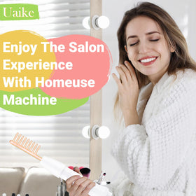 Uaike orange portable wand supports convenient at-home skincare routines.