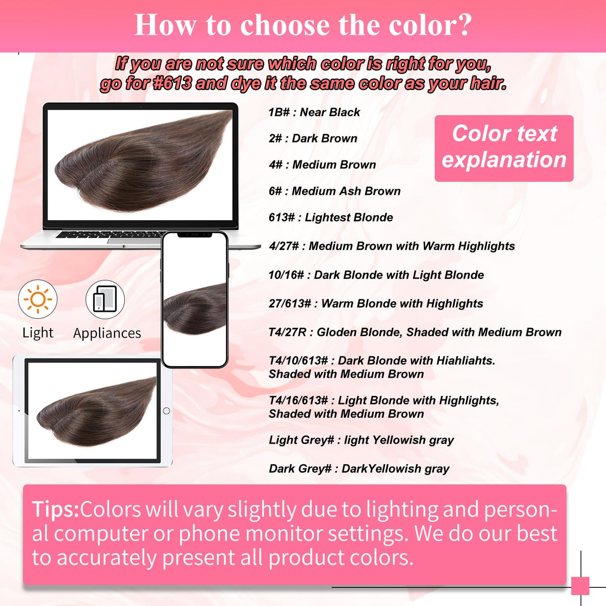 Uaismewow color-adjustment tips help you dye to match shade.