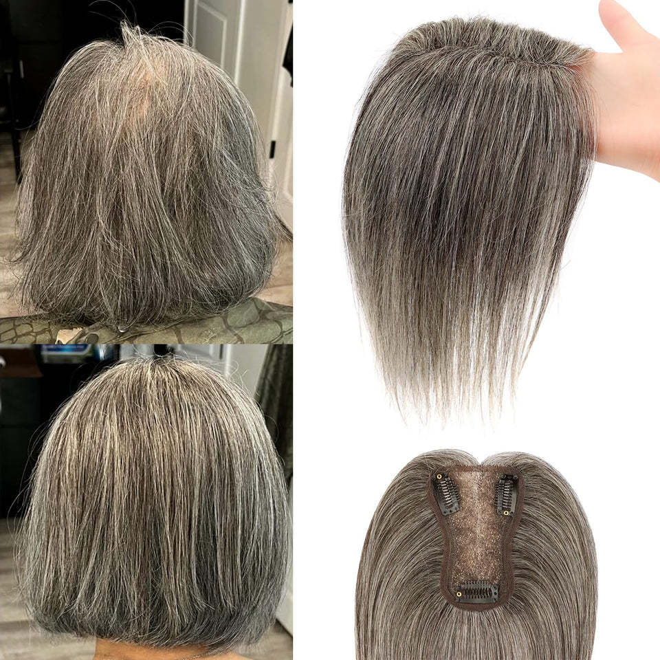 Uaismewow hair toppers provide subtle gray coverage on thinning crowns.