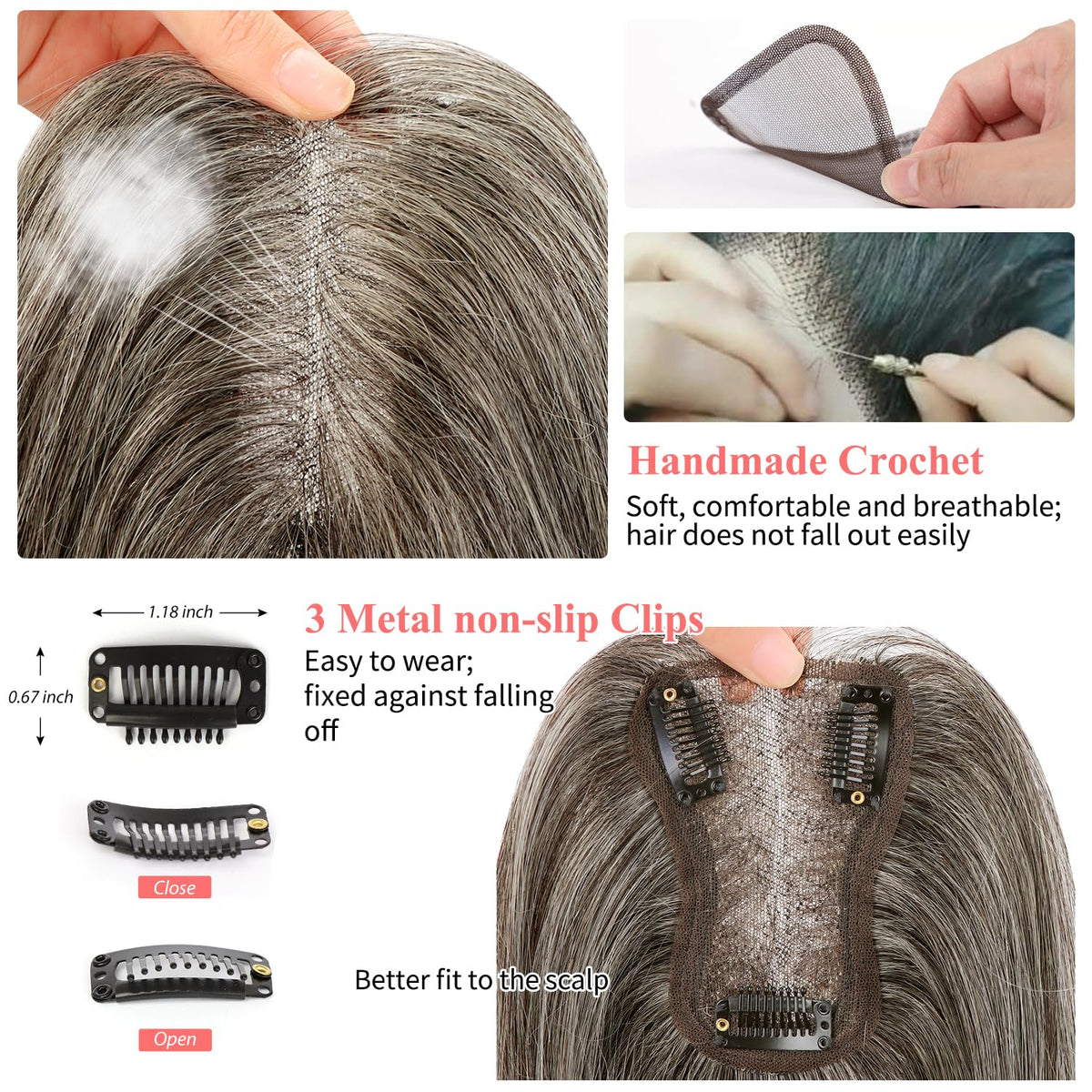 Uaismewow Remy human hair blends naturally and can be styled.