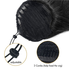 UAmy hair clip-in attachment secures bun for quick, versatile styling.