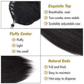 UAmy hair Lightweight ponytail attachment for comfortable wear.