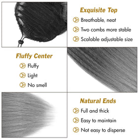 UAmy Hair straight yaki texture mimics natural hair movement and shine