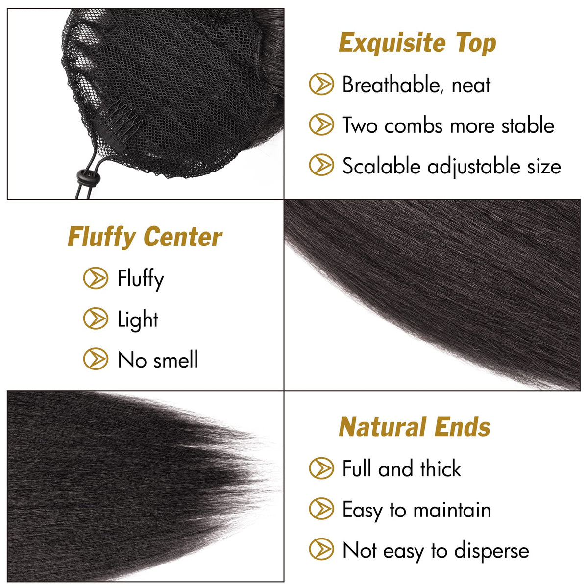 UAmy Hair ponytail for daily and party wear with lightweight comfort.