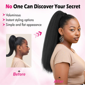 UAmy hair Kinky straight texture blends with natural hair.