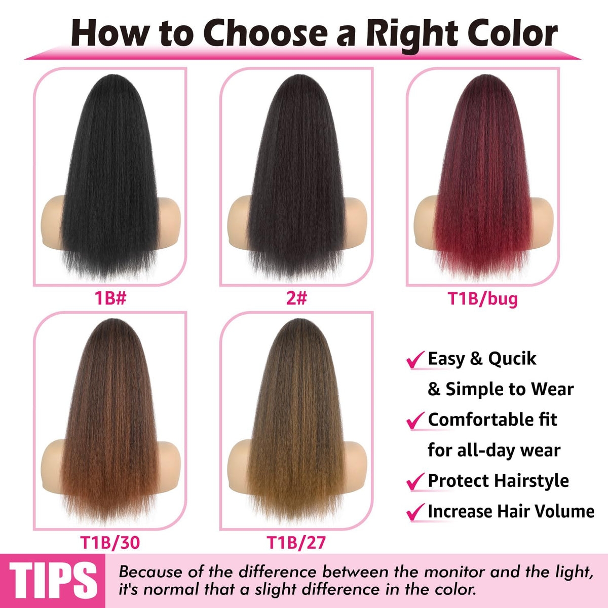 UAmy hair Soft, lightweight synthetic fiber for comfortable wear.