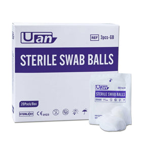 UAN 60-balls sterile gauze ball with netting wrap for clean wound contact