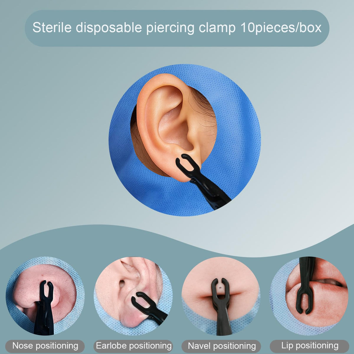 UAN piercing positioning forceps semi closed ring front improves accuracy
