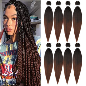 Ubeleco Ombre Braiding Hair 30in close-up of natural yaki texture